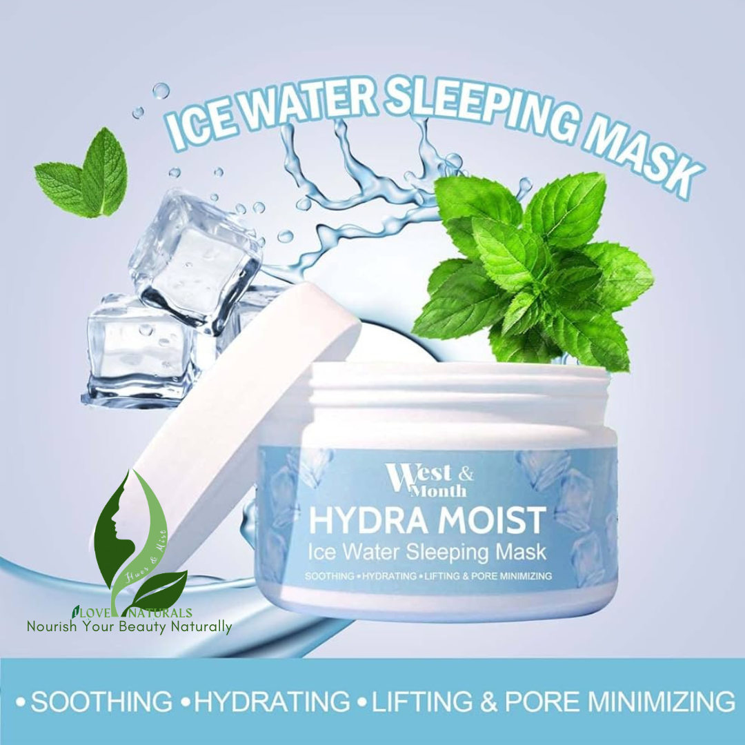 قم بتنشيط بشرتك باستخدام قناع النوم ILove Naturals Beauty Hydra Moist Ice Water Sleeping